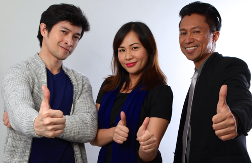 Vin, Wyn, and Chris for the American Institute for English Proficiency, Makati and Quezon City, Philippines